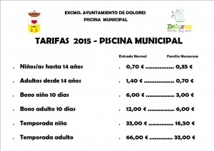 cartel tarifas piscina municipal 2015