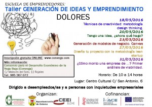 Cartel taller ideas y emprendimiento