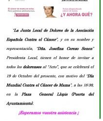 Acto en el Día Mundial Contra el Cáncer de Mama