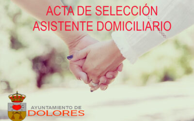 Acta de la selección de Servicio Ayuda a Domicilio