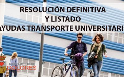 Resolución definitiva de ayudas al transporte