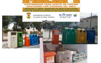 El Ayuntamiento de Dolores instala contenedores de recogida selectiva de aceite doméstico en varios puntos del municipio