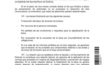 ANUNCIO BASES CONVOCATORIA BECA DE FORMACIÓN EN ORIENTACIÓN LABORAL CON DESTINO AL DEPARTAMENTO DE DESARROLLO LOCAL