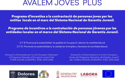 El Ayuntamiento de Dolores contrata a 4 jóvenes a través del Programa EMCUJU DE GARANTÍA JUVENIL