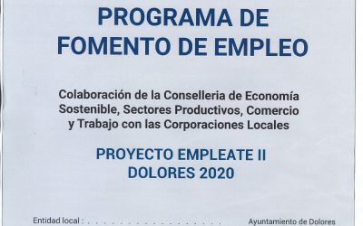 El Ayuntamiento de Dolores contrata a 2 personas para el PROGRAMA EMCORP 2019-2020