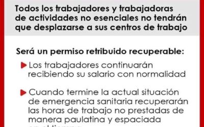 El Consejo de Ministros aprueba el permiso retribuido recuperable para los empleados que ejerzan servicios no esenciales durante el Coronavirus