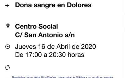 DONACIÓN DE SANGRE EN DOLORES