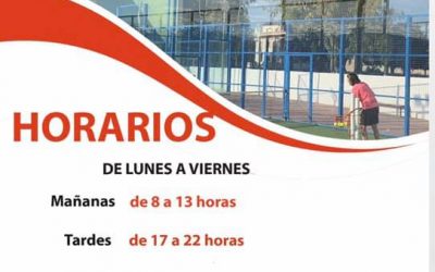 La concejalía de deportes publica el nuevo horario del polideportivo municipal para la Fase 1 de la desescalada