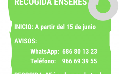 RECOGIDA DE ENSERES. NUEVO SERVICIO