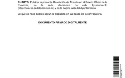 ANUNCIO LISTADO DEFINITIVO DE ADMITIDOS Y EXCLUIDOS DE LA CONVOCATORIA PARA LA SELECCIÓN DE DOS PLAZAS DE AGENTE DE POLICÍA LOCAL VACANTES EN LA PLANTILLA MUNICIPAL