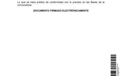 Anuncio Resolución de Alcaldía fecha realización primer ejercicio Convocatoria bolsa de empleo de Agente de empleo y desarrollo local