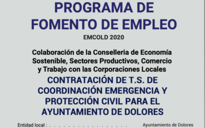 El Ayuntamiento contrata a un Técnico de Emergencias a través del Programa EMCOLD