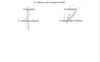 ACTA Nº 1 SOBRE CALIFICACIONES DEL CUESTIONARIO TIPO TEST DEL EJERCICIO ÚNICO – 1ª PARTE DEL PROCESO SELECTIVO PARA PROVEER EN PROPIEDAD UNA PLAZA DE PSICÓLOGO/A, DEL AYUNTAMIENTO DE DOLORES