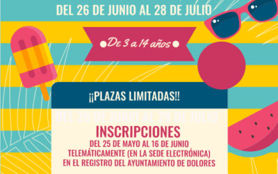 Se abre plazo de inscripción para la Escuela Municipal de Verano que será gratuita para niños y niñas de 3 a 14 años