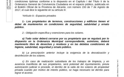 BANDO MUNICIPAL – LIMPIEZA Y MANTENIMIENTO DE SOLARES MUNICIPALES