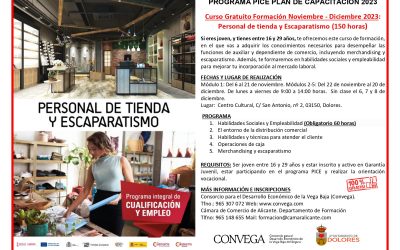 CURSO PERSONAL DE TIENDA Y ESCAPARATISMO