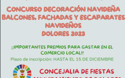 BASES CONCURSO DECORACIÓN NAVIDEÑA DE BALCONES, FACHADAS Y ESCAPARATES NAVIDEÑOS DOLORES 2023