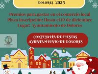 CONCURSO DE DECORACIÓN NAVIDEÑA DE BALCONES, FACHADAS Y ESCAPARATES, DOLORES 2025.